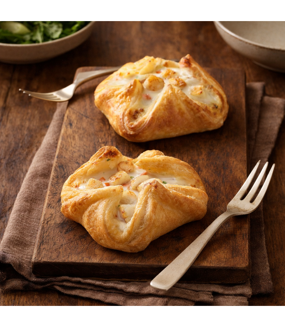 4 Feuilletés Saint-Jacques et légumes