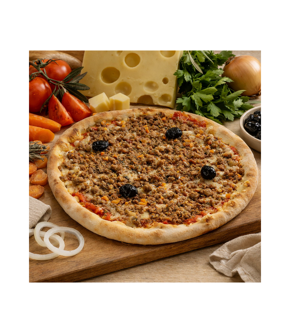 Pizza bolognaise