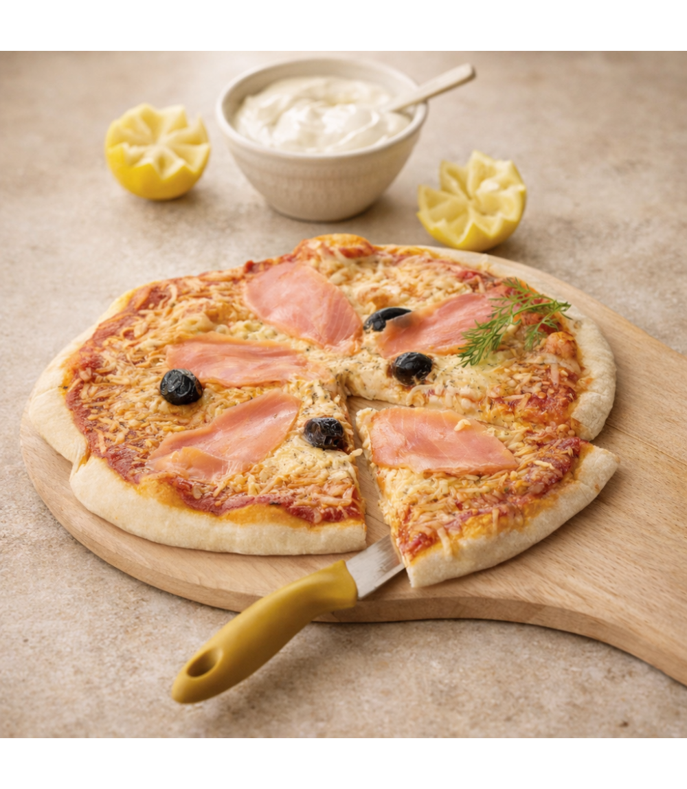Pizza saumon fumé
