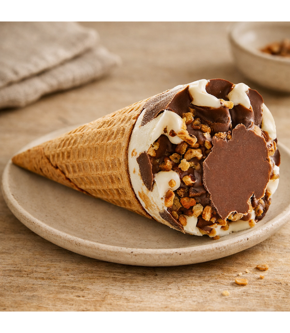 8 cornets artisanaux vanille