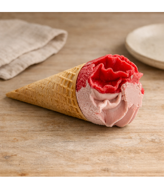 8 cornets artisanaux framboise