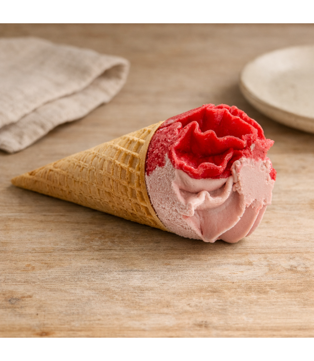 8 cornets artisanaux framboise