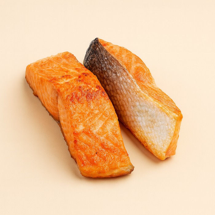 Pavés de saumon avec peau