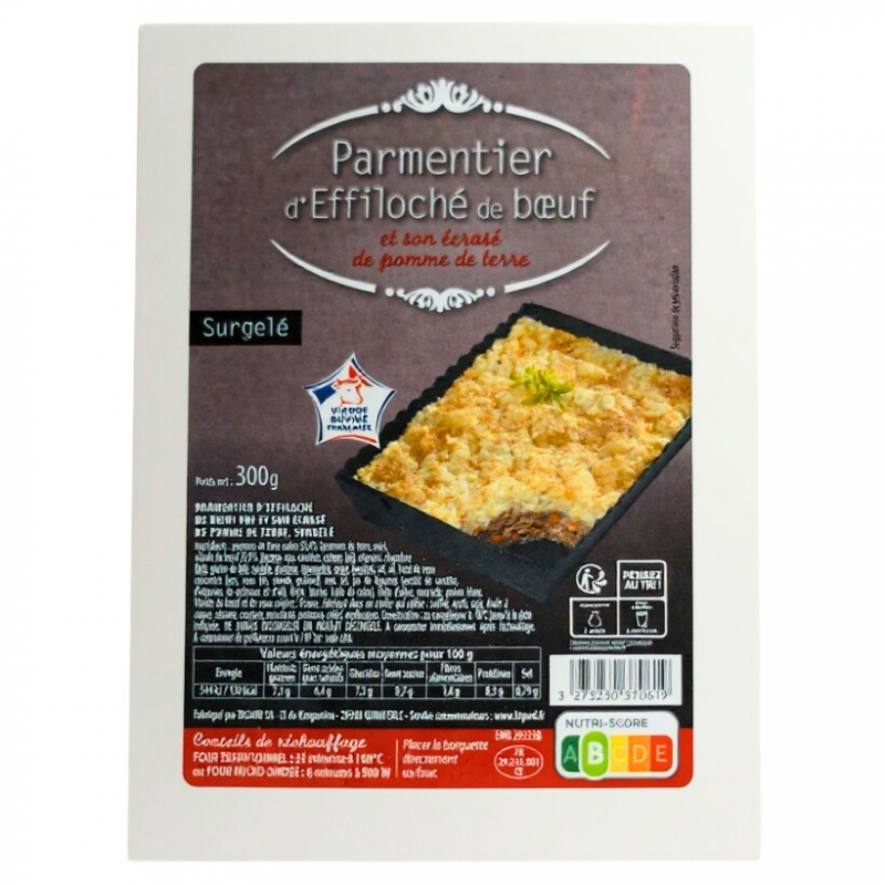 Parmentier d'effiloché de bœuf