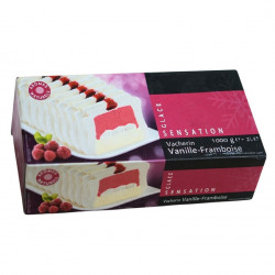 Vacherin vanille framboise meringue