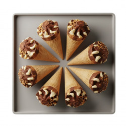 8 Cônes caramel au beurre salé